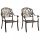 VID 2 db öntött alumínium kerti szék - bronzszínű 