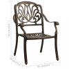 VID 2 db öntött alumínium kerti szék - bronzszínű 