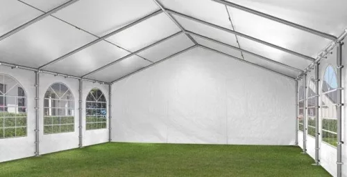 TP 6x12m standard rendezvénysátor, PE 450 - szürke-fehér