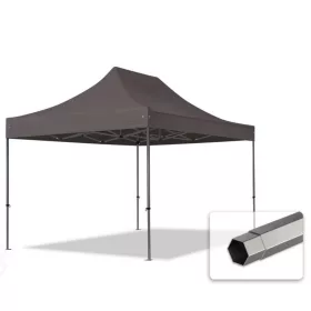   TP 3x4,5m összecsukható 750N acél vázas pavilon, oldalfal nélkül - sötétszürke