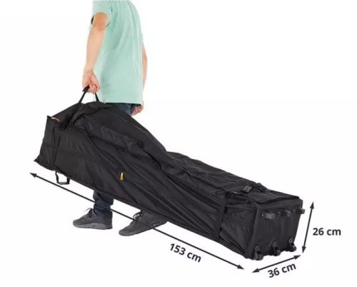 TP 3x4,5m összecsukható 750N acél vázas pavilon, oldalfal nélkül - sötétszürke