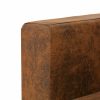 VID 3 személyes barna kanapé antik bőrhatással