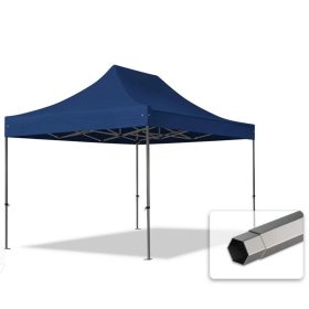   TP 3x4,5m összecsukható 750N acél vázas pavilon, oldalfal nélkül - kék