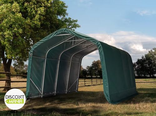 TP Basic Plus 3,3x7,2m takarmánytároló sátor tűzálló PRIMEtex 2300 ponyvával, zöld