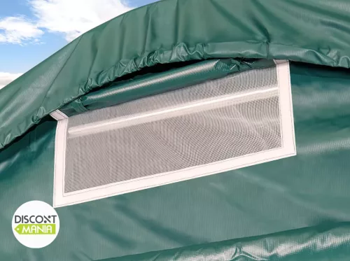 TP Basic Plus 3,3x7,2m takarmánytároló sátor nehezen éghető PRIMEtex 2300 ponyvával, zöld