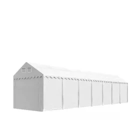   TP Professional 4x12m 2,6m oldalmagas raktársátor PVC 800 ponyvával, fehér