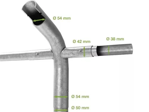 TP Professional 4x12m 2,6m oldalmagas raktársátor PVC 800 ponyvával, fehér