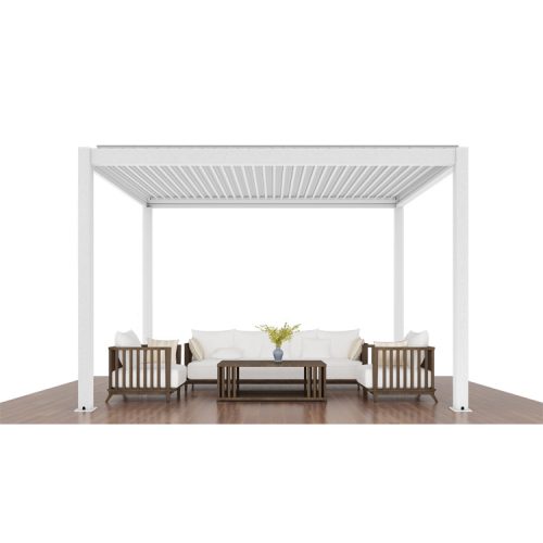 3x4m motoros Bioklimatikus exkluzív kerti pergola / pavilon viharálló-FEHÉR