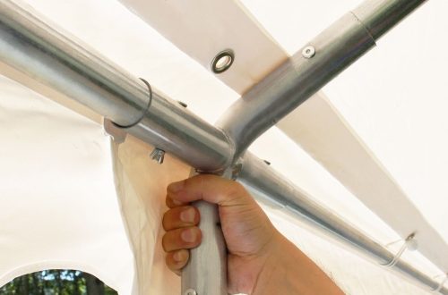 TP 3x6m standard rendezvénysátor, PVC 700 - fehér