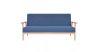 VID Dizájnos kék 3 személyes kanapé + karosszék