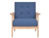 VID Dizájnos kék 3 személyes kanapé + karosszék