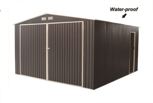 LoboGlorioso 19,61m2 stabil fém garázs / kerti tároló két bejárattal, xxl méretű kapuval