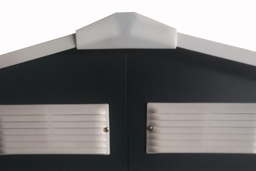 LoboGlorioso 19,61m2 stabil fém garázs / kerti tároló két bejárattal, xxl méretű kapuval