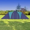 VID Poliészter kemping sátor 9 személyes kék-sötétkék színben