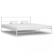 VID fehér fém ágykeret ágyráccsal 180x200 cm