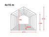 Party šator 4x16m, bočna visina:2,6m-PROFESSIONAL DELUXE 550g/m2-posebno jaka čelična konstukcija
