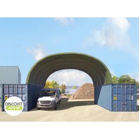   TP Contop 8x6m konténer sátor tűzálló PRIMEtex 2300 ponyvával, zöld