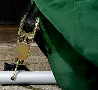 TP 3,3x6,2m ponyvagarázs, PVC 500N ponyva - zöld