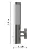 VID RVS Kerti fali lámpa mozgásérzékelővel [Vízálló]