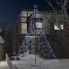 VID hideg fehér 1400 LED-es karácsonyfa fémoszloppal 5 m