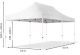 Professional összecsukható sátrak ECO 300g/m2 ponyvával, acélszerkezettel, 4 oldalfallal, panoráma ablakkal - 3x6m fehér
