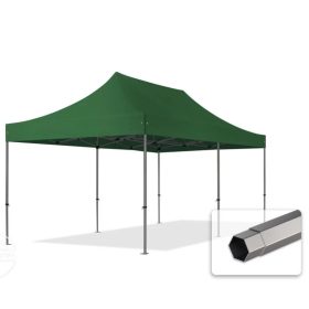   TP 3x6m összecsukható 750N acél vázas pavilon, oldalfal nélkül - zöld