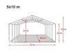 Party šator 5x10m-PROFESSIONAL DELUXE 500g/m2-pojačana konstrukcija krova