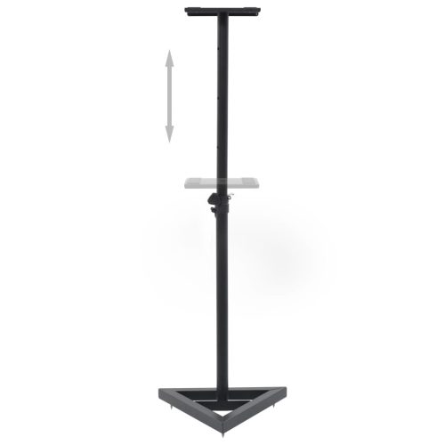  2 darab fekete acél stúdió monitorhangfal állvány