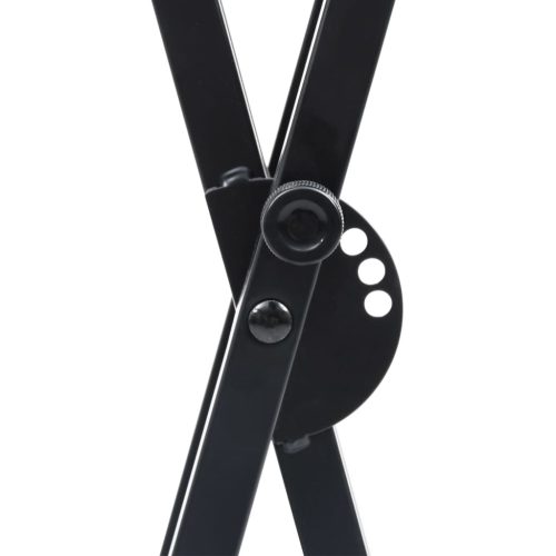  fekete dupla merevítésű billentyűzetállvány és szék