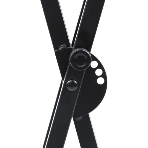  fekete dupla merevítésű billentyűzetállvány és szék