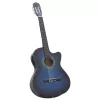  kék 6 húros klasszikus western cutaway gitár ekvalizerrel   