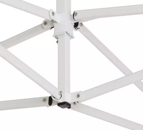 TP 3x6m összecsukható acél pavilon, 4 db oldalfallal - sötétszürke