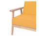 VID Dizájnos sárga 3 személyes kanapé + karosszék