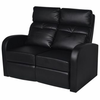 VID TV néző fotel/mozifotel - 2 személyes fekete