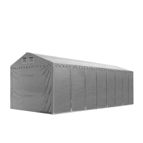   TP Professional 4x16m 2,6m oldalmagas raktársátor PVC 800 ponyvával, szürke