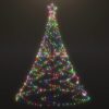 VID színes 1400 LED-es karácsonyfa fémoszloppal 5 m