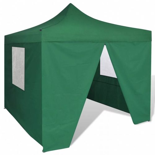 VID Összecsukható sátor oldalfalakkal 3X3M zöld színben