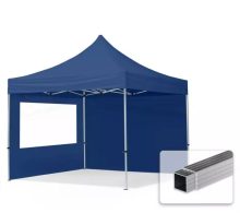   Professional összecsukható sátrak ECO 300 g/m2 ponyvával, alumínium szerkezettel, 2 oldalfallal - 3x3m kék