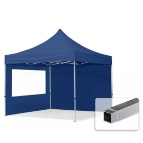   TP 3x3m összecsukható alumínium pavilon, 2 db oldalfallal - kék
