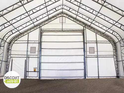 TP Everest 12x20mx2 4,2m oldalmagas ponyvacsarnok nehezen éghető PRIMEtex 2300 ponyvával, fehér