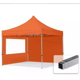   TP 3x3m összecsukható alumínium pavilon, 2 db oldalfallal - narancssárga