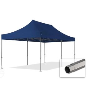   TP 3x6m összecsukható 750N acél vázas pavilon, oldalfal nélkül - kék