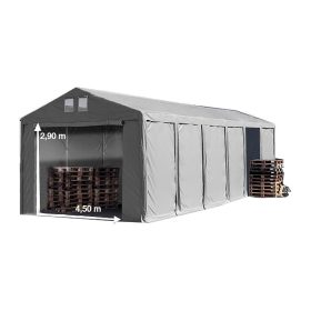   TP Vario 6x12m 3m oldalmagas raktársátor, bejárat típusa: standard