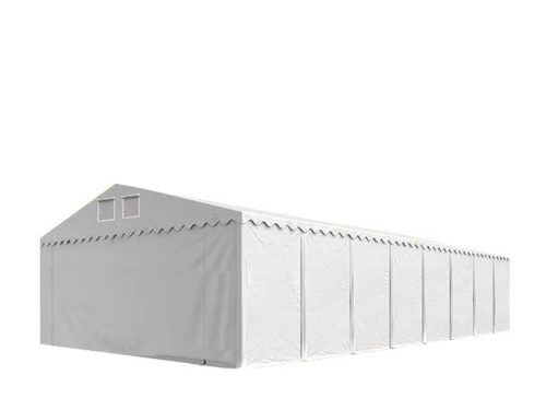 TP Professional 5x16m 2,6m oldalmagas raktársátor PVC 800 ponyvával, fehér