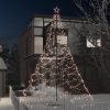 VID meleg fehér 1400 LED-es karácsonyfa fémoszloppal 5 m