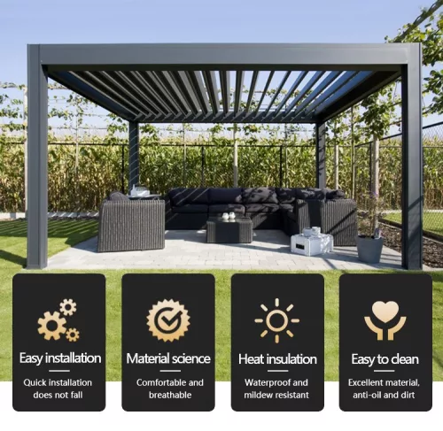 3x4m motorized pergola