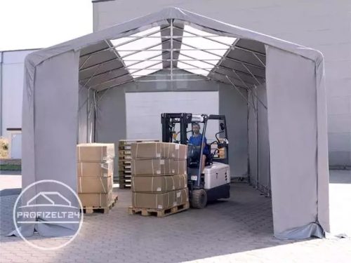 Skladišni šator 8x16m sa bočnom visinom 4m professional 720g/m2 - VATROOTPORNA CERADA!