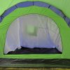 VID Poliészter kemping sátor 9 személyes zöld-sötétkék színben