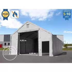   TP Everest 10x20m 3m oldalmagas raktársátor nehezen éghető PRIMEtex 2300 ponyvával, szürke
