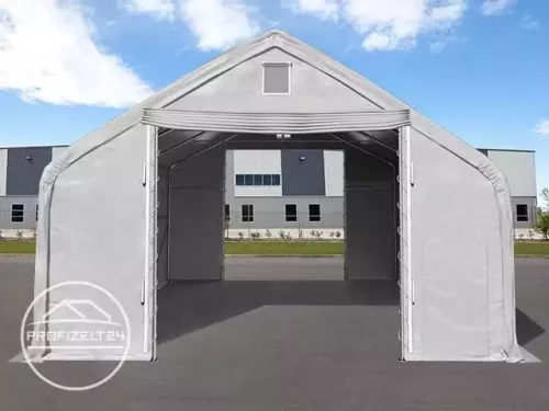 TP Everest 10x20m 3m oldalmagas raktársátor nehezen éghető PRIMEtex 2300 ponyvával, szürke